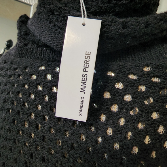 **SOLD **James Perse cowl neck wool blend open knit sweater (2/M) - Picture 5 of 10